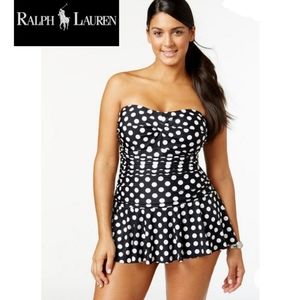🔥 NWT- Ralph Lauren Retro Polka-dot Swim dress 🔥